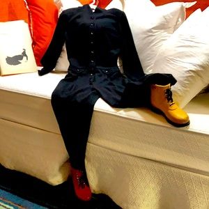 Vintage Geoffrey Been Wool Jumpsuit-Black SMALL